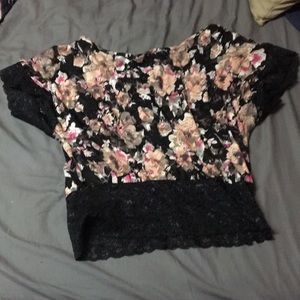 See through lace blouse